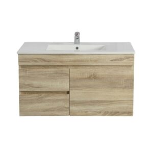 Berge Pvc Filmed Wall Hung Vanity - (B94LWWO-CT)