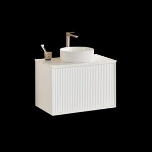 Ceto Kirribilli Wall Hung Pvc Cabinet natural marble stone
