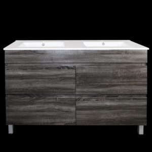 Qubist Pvc Filmed Floor Vanity - Dark Grey