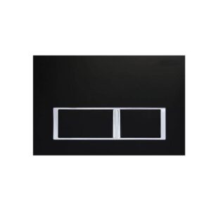 Push Plate Matte Black with Slim Square Button