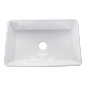 Ceramic Kitchen Sink, Single Bowl - Gloss White