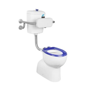 Calla Disable Toilet Suite, Bottom Inlet Cistern - blue button