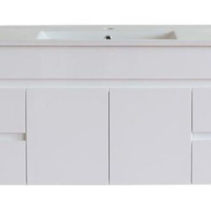 MDF Single Bowl Poly White Cabinet - Gloss White