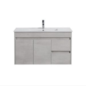 Nova Plywood Wall Hung Cabinet - Concrete Grey