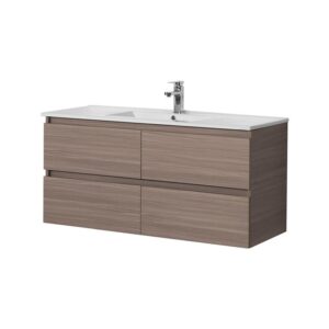 Stella Wall Hung Vanity with Ceramic - (OAK1221WH-DBCT)