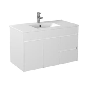 Pvc Poly White Vanity Right Hand