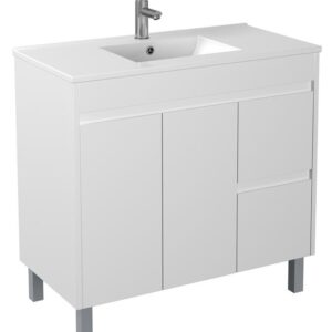 Gloss White Pvc Poly Vanity