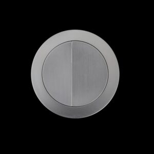 Press button Round, brush nickel