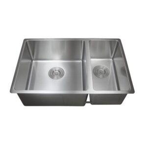 Kitchen Sink Double Bowl Round Waste