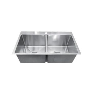 Poseidon Kitchen Sink Double Bowl with One Tap Hole