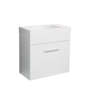 Qubist PVC Filmed Wall Hung Vanity - Matte White