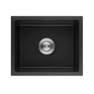 Poseidon Quartz Kitchen Sink - Matte Black