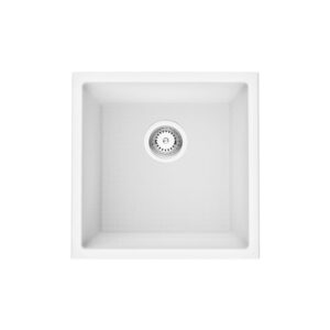 Poseidon Quartz Kitchen Sink - Matte White