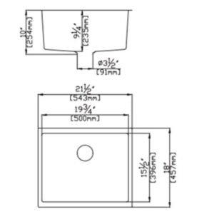 Poseidon Kitchen Sink - (QKS5445-MW)