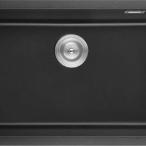 Poseidon Quartz Kitchen Sink Single Bowl, - Matt Black