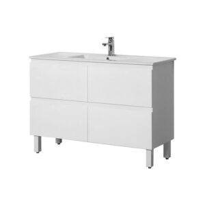 Single Bowl Riva Floor Cabinet Only, Four Drawers