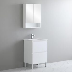 Pvc Color Cabinet Riva Floor - Gloss White