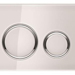 Push Plate White Chrome trim - 246*164mm