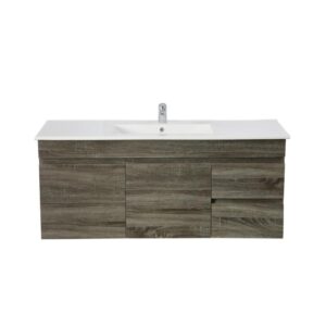 Berge Pvc Filmed Wall Hung Vanity Dark Grey - (B124RWDG-CT)