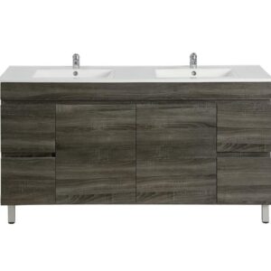 Berge Dark Grey Pvc Filmed Floor Vanity