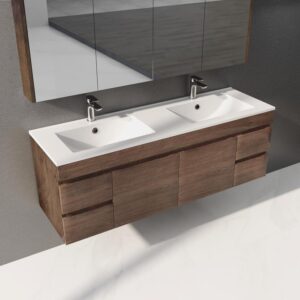 Berge Pvc Filmed Wall Hung Vanity With Ceramic - (B154WDO-DBCT)