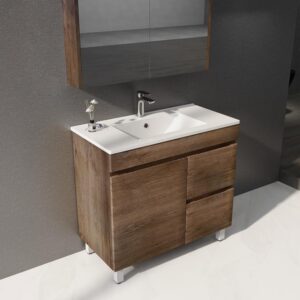 Pvc Filmed Floor Cabinet Vanity