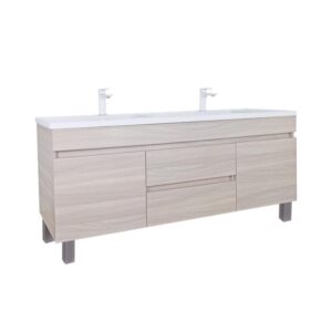 Centre Drawer Pvc Color Cabinet Double Bowl