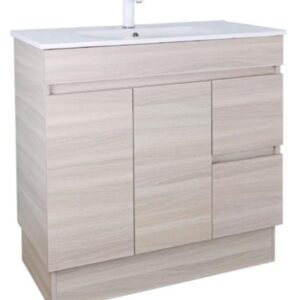 Evie Floor Vanity with Ceramic - (EV94RL-OAK-CT)