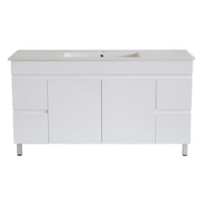 MDF Poly White Cabinet Single and Double Bowl