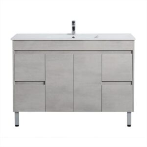 Nova Plywood Floor Vanity - Concrete Grey