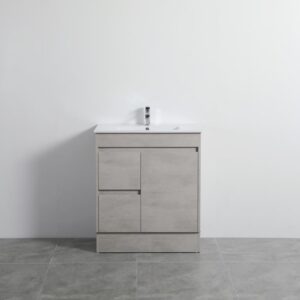 Concrete Grey Nova Plywood Floor Cabinet