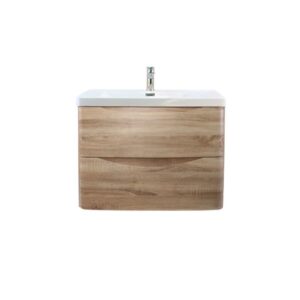 Oakland Pvc Filmed Wall Hung Vanity - White Oak