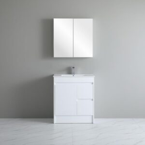 Pvc Poly Right hand drawer White Cabinet