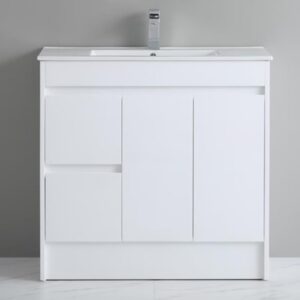 Pvc Poly White Cabinet Left Hand Drawer - Gloss White