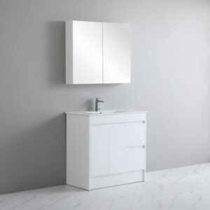 Gloss White Pvc Poly Cabinet with Kickboard