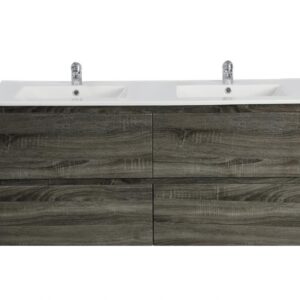 Qubist Dark Grey Pvc Filmed Wall Hung Vanity