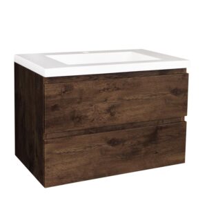 WH standard size vanity with Poly Marble top