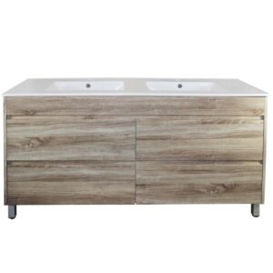 Qubist Pvc Filmed Floor Vanity Four Drawers