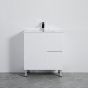 Pvc Slim Floor Poly White Cabinet RHD Drawers