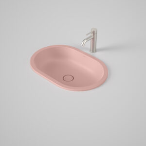 Liano 580mm Pill Under/Over Counter Basin – Matte Pink