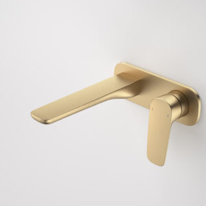 Contura II Wall Basin/Bath Mixer 180mm - Brushed Brass