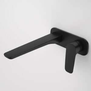 Contura II Wall Basin/Bath Mixer 220mm - Matte Black