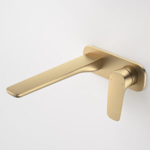 Contura II Wall Basin/Bath Mixer 220mm - Brushed Brass