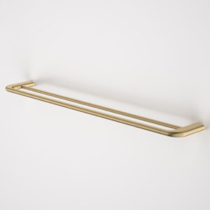 Contura II 820mm Double Towel Rail – Brushed Brass