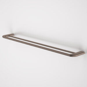 Contura II 825mm Double Towel Rail – Brushed Bronze