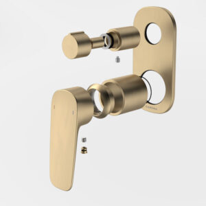 Contura II Bath/Shower Mixer with Diverter - Trim Kit - Brushed Brass