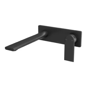 Teel SwitchMix Wall Basin / Bath Mixer Set 200mm - Matte Black