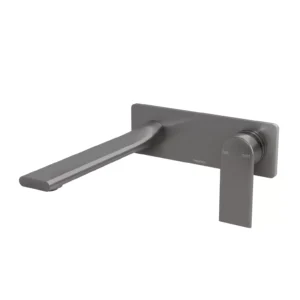 Teel SwitchMix Wall Basin / Bath Mixer Set 200mm - Brushed Carbon