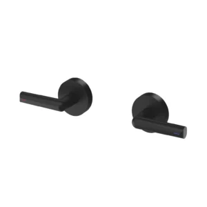 Vivid Slimline Plus Lever Wall Top Assemblies - Matte Black