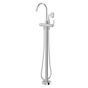 Cromford Floor Mounted Bath Mixer with Hand Shower